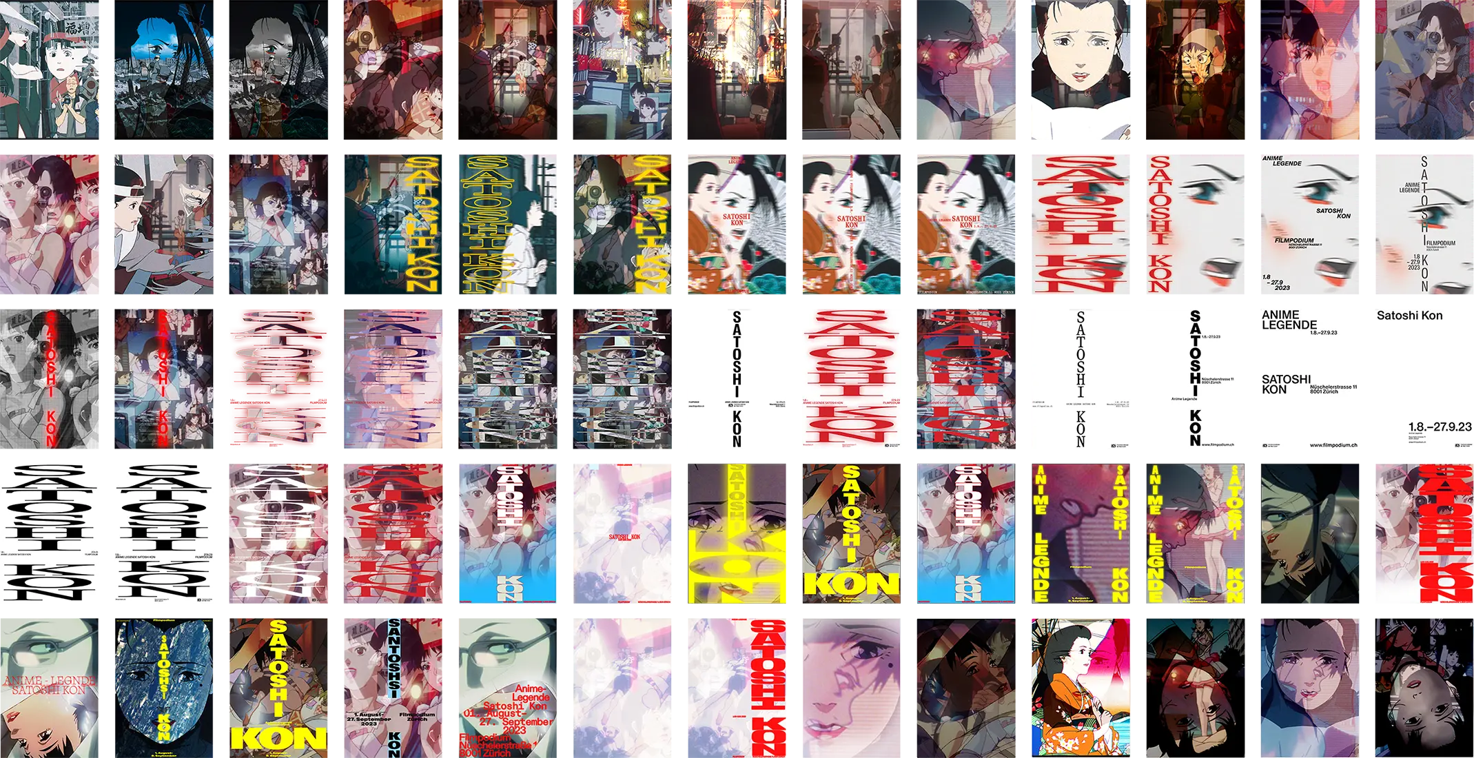 Satoshi Kon Poster Layout sketches